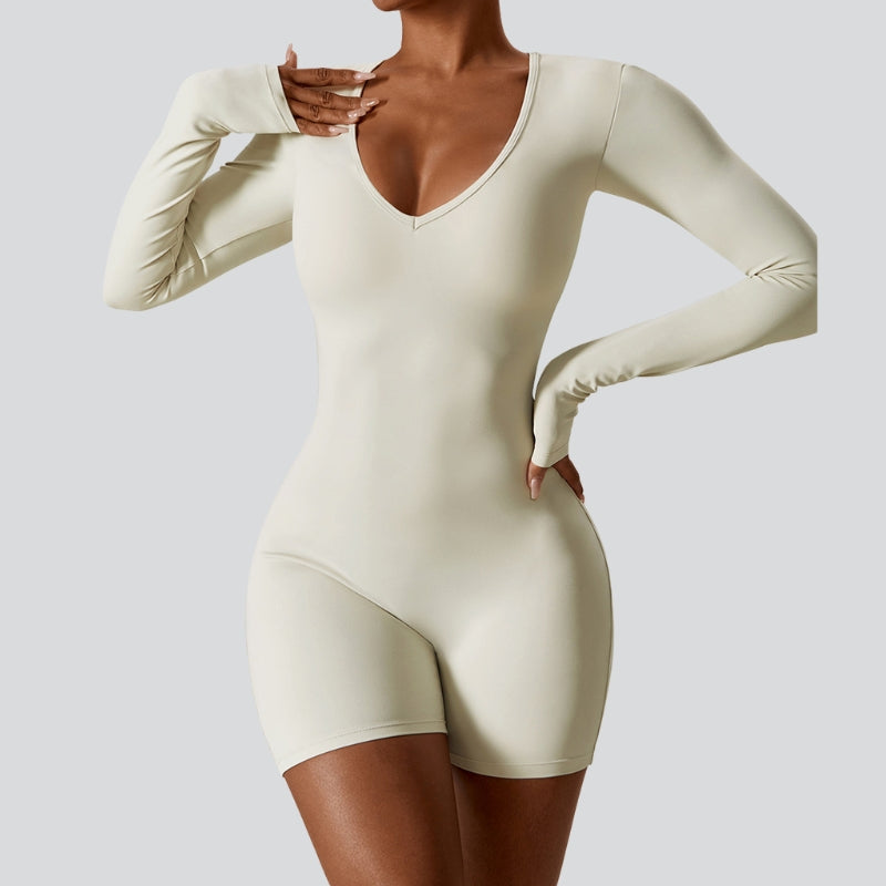 Casual Long Sleeve Yoga Romper