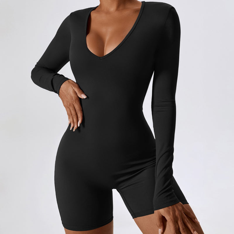 Casual Long Sleeve Yoga Romper