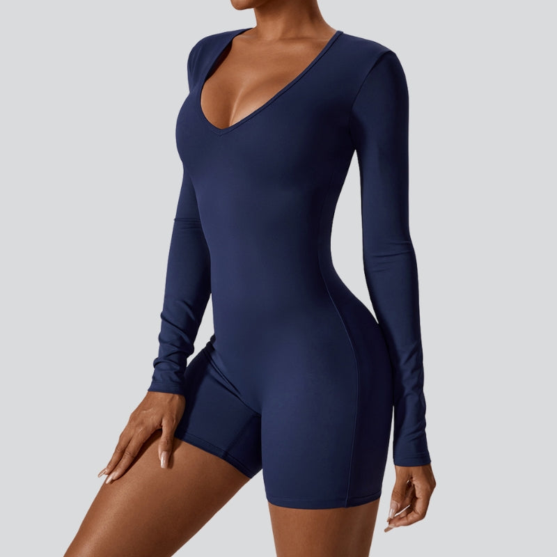 Casual Long Sleeve Yoga Romper