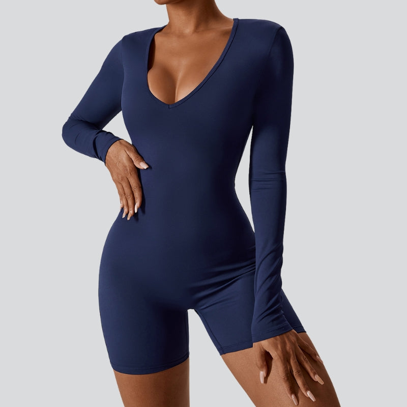 Casual Long Sleeve Yoga Romper