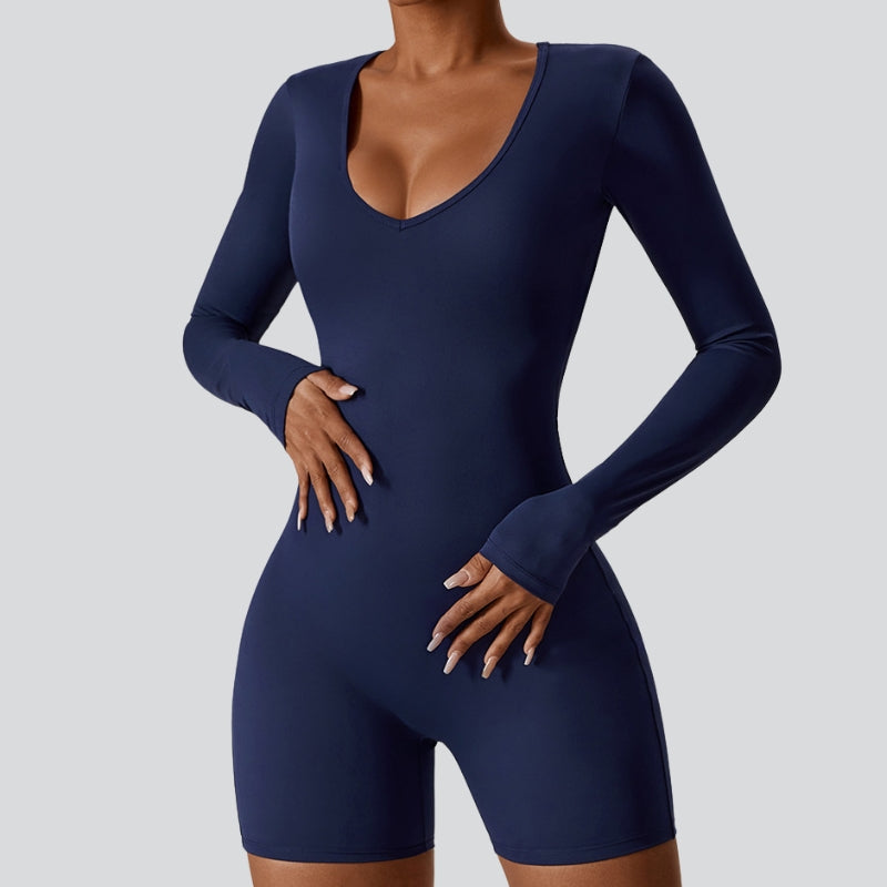 Casual Long Sleeve Yoga Romper