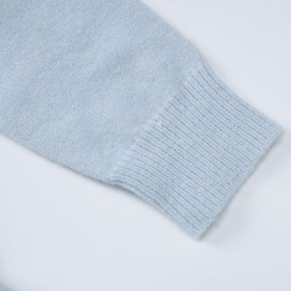 Lässiger Strampler aus Strickpullover mit langen Ärmeln und Reißverschluss