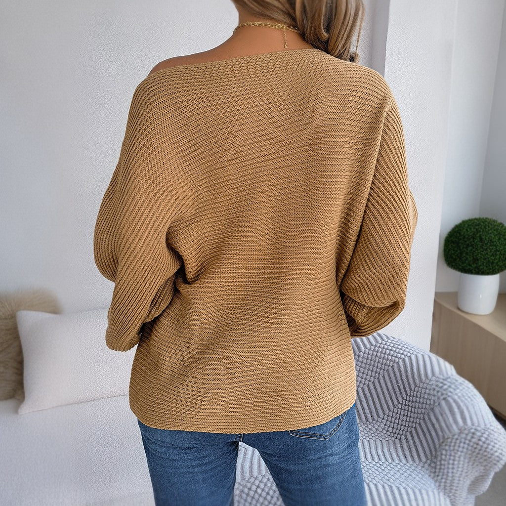 Casual Loose Asymmetric Pullover Sweater