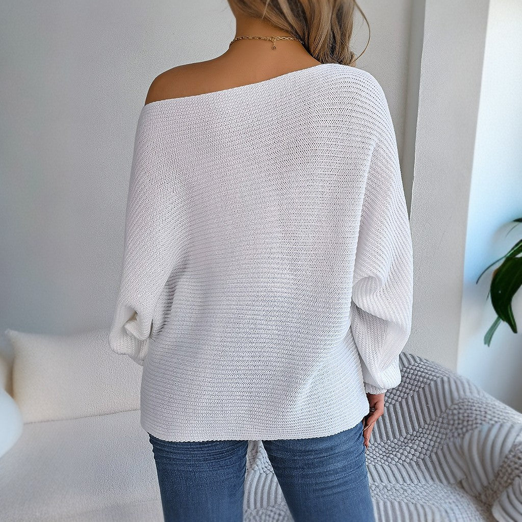 Pull asymétrique ample décontracté 