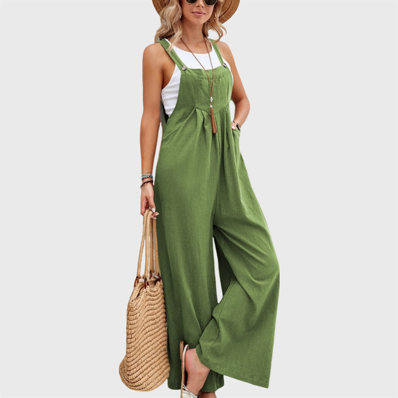 Lässige, lockere Jumpsuit-Hose mit Hosenträgern