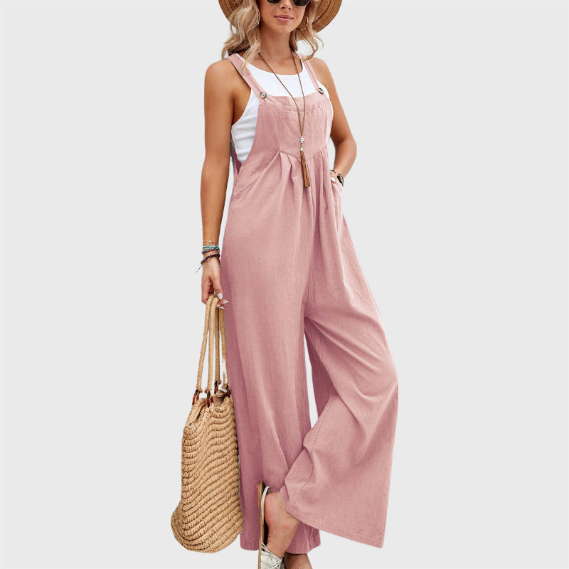 Lässige, lockere Jumpsuit-Hose mit Hosenträgern