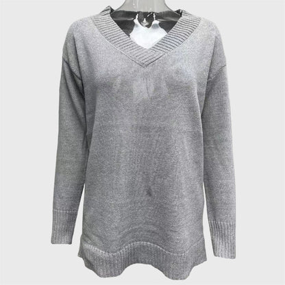 Casual Plain Long Sleeve Pullover Sweater