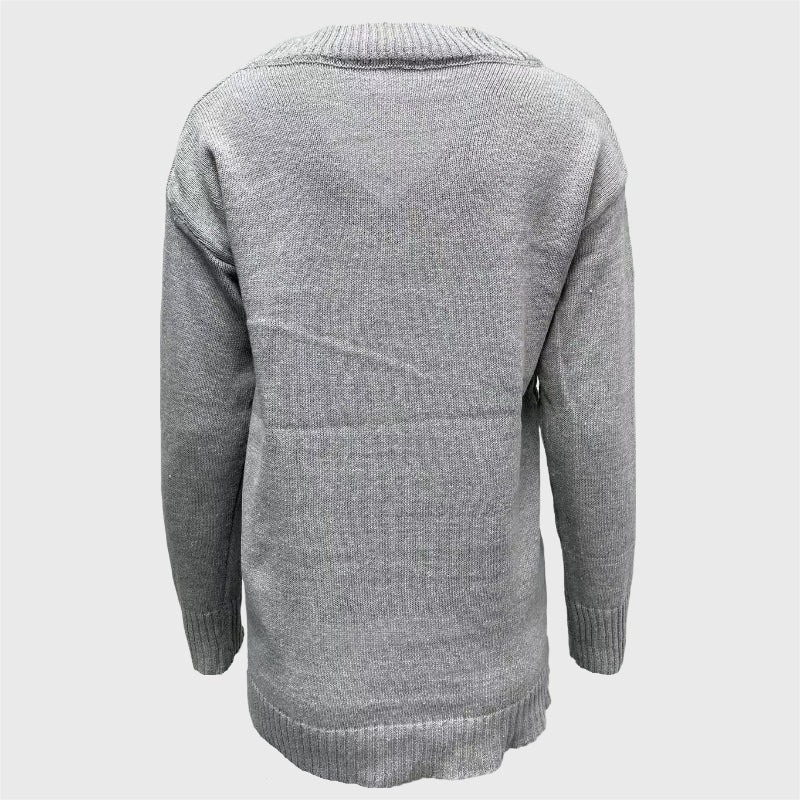 Lässiger, schlichter Pullover mit langen Ärmeln