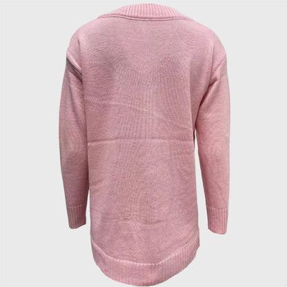 Casual Plain Long Sleeve Pullover Sweater