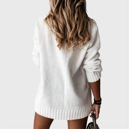 Casual Plain Long Sleeve Pullover Sweater