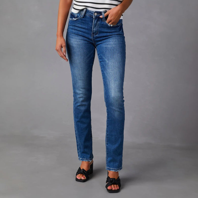 Casual Relaxed Fit Elastic Denim Jeans