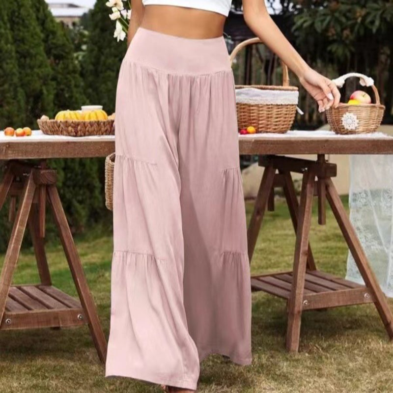 Casual Relaxed Fit Linen Pants