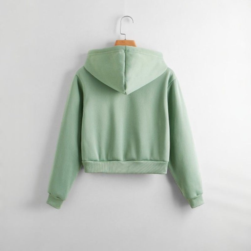 Casual Short Crop Pullover Hoodie