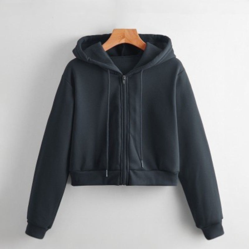 Casual Short Crop Pullover Hoodie