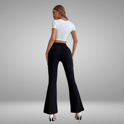 Casual Split Bell Bottom Pants