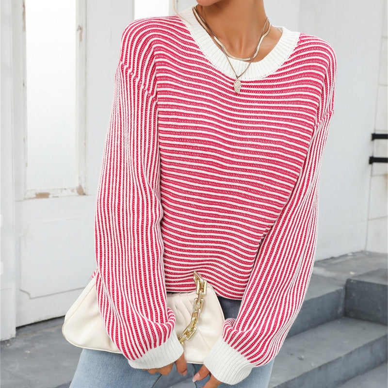 Casual Striped Loose Pullover Sweater