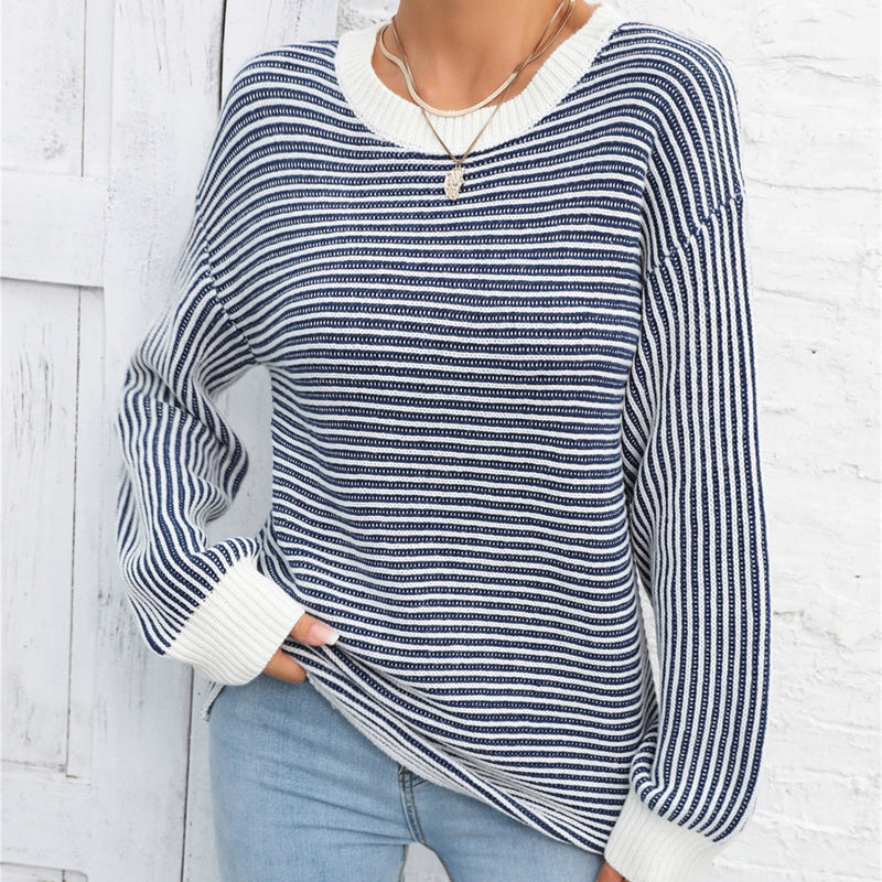 Casual Striped Loose Pullover Sweater