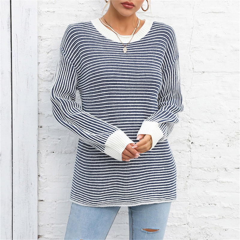 Casual Striped Loose Pullover Sweater