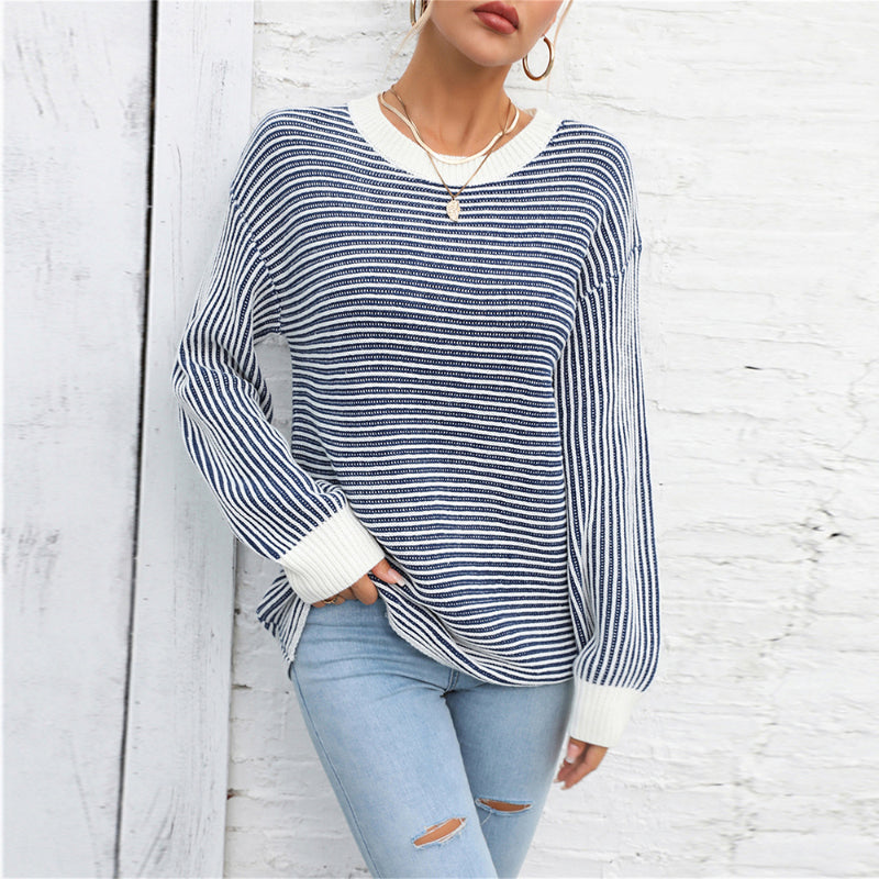 Casual Striped Loose Pullover Sweater