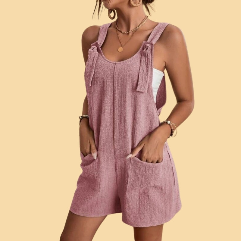 Casual Suspender Short Romper