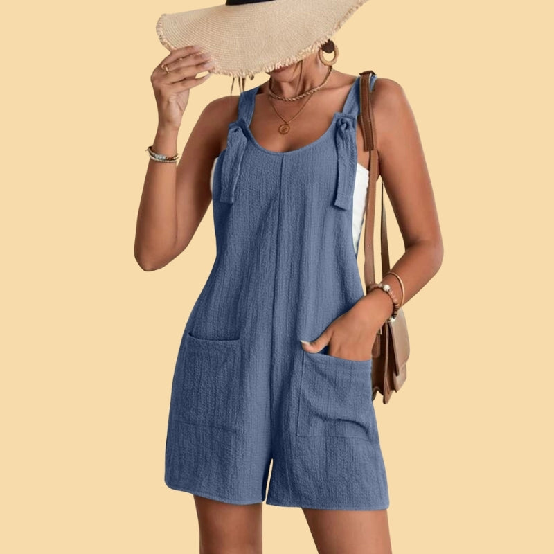 Casual Suspender Short Romper