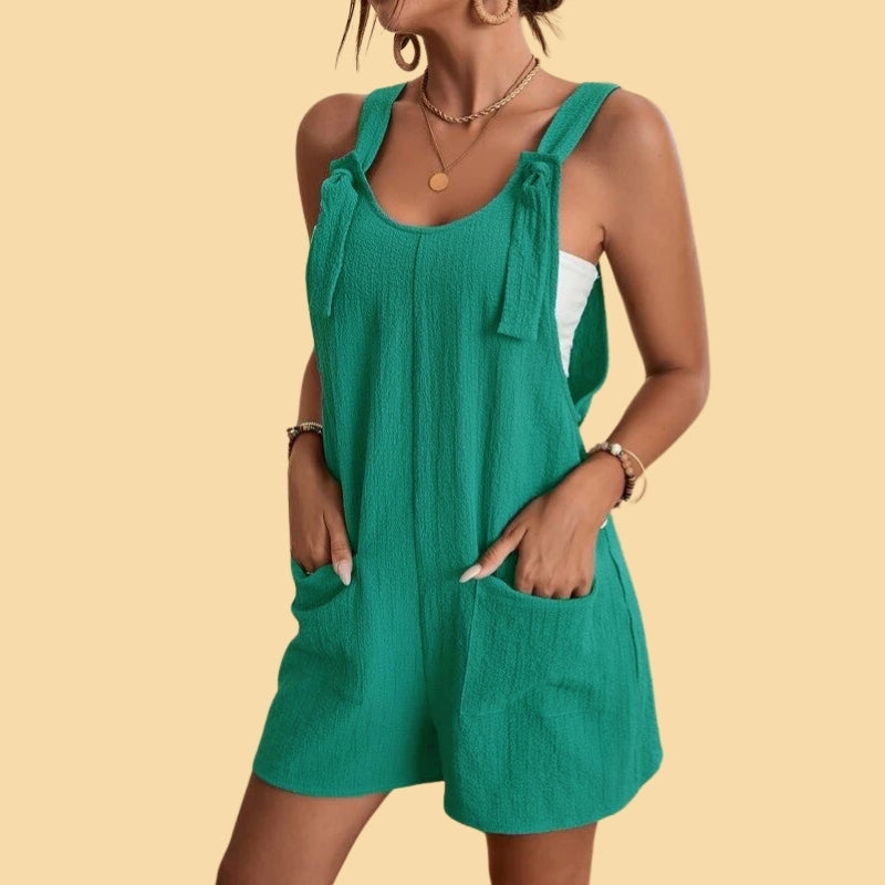 Casual Suspender Short Romper