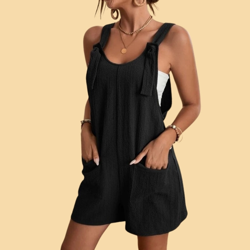 Casual Suspender Short Romper