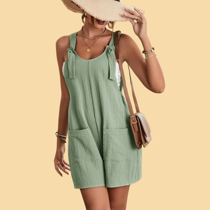 Casual Suspender Short Romper