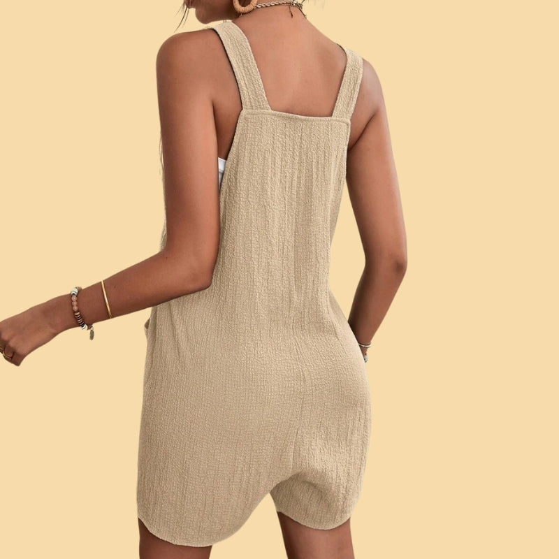 Casual Suspender Short Romper