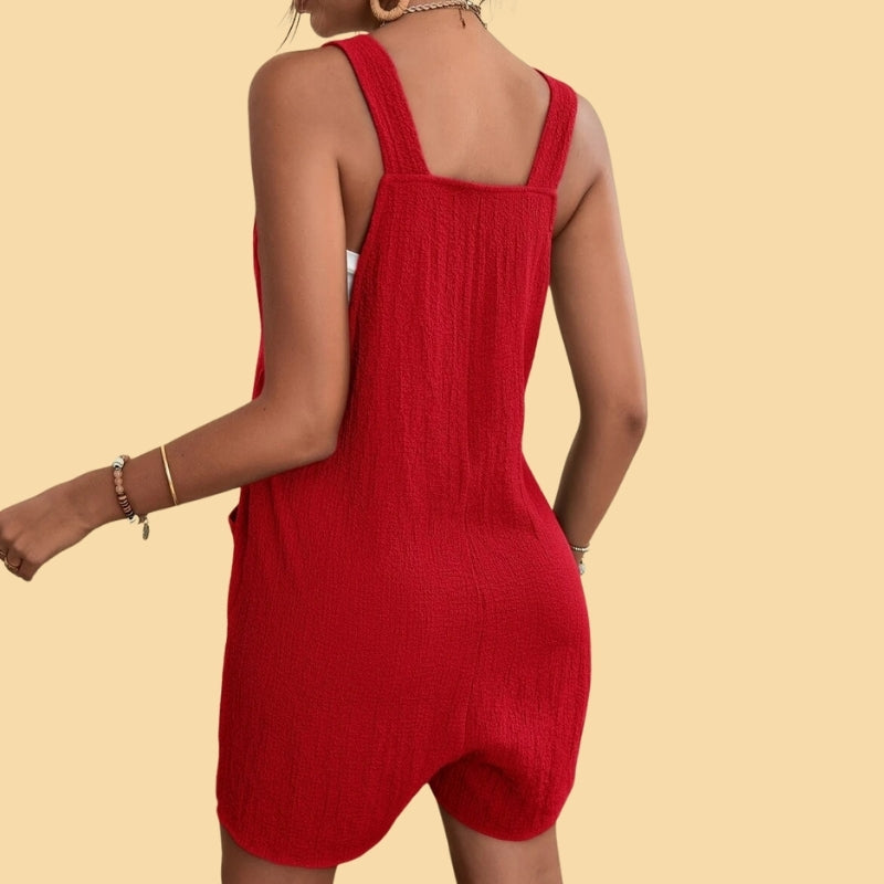 Casual Suspender Short Romper