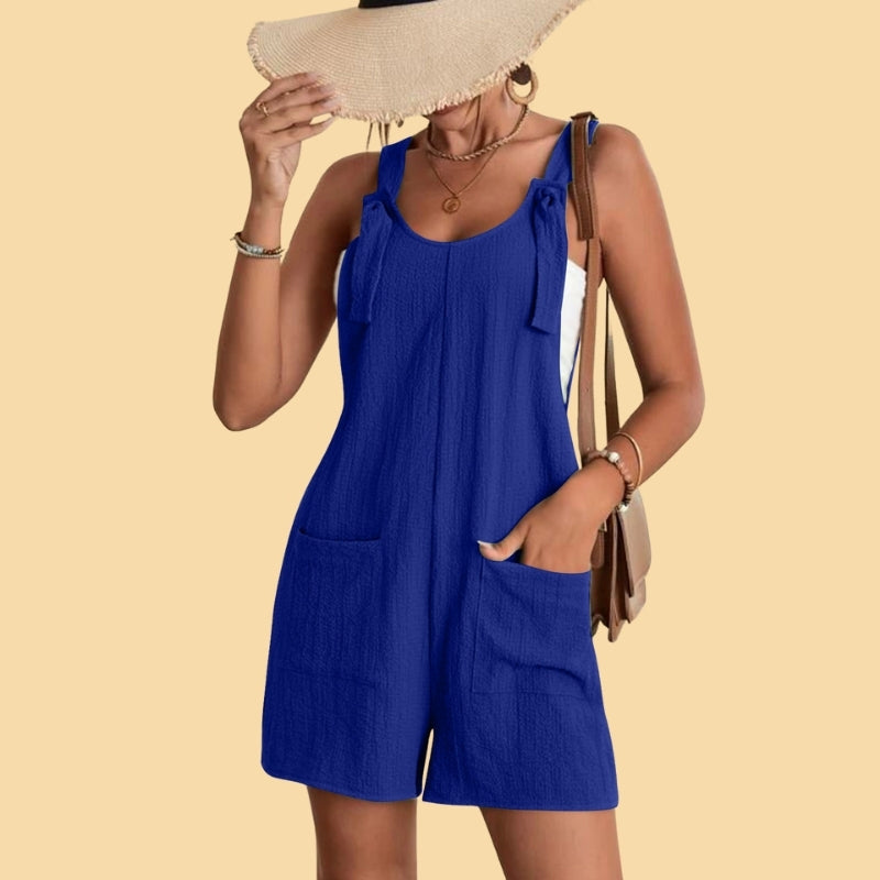 Casual Suspender Short Romper