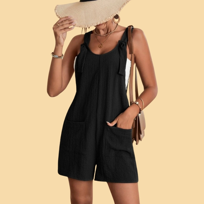 Casual Suspender Short Romper