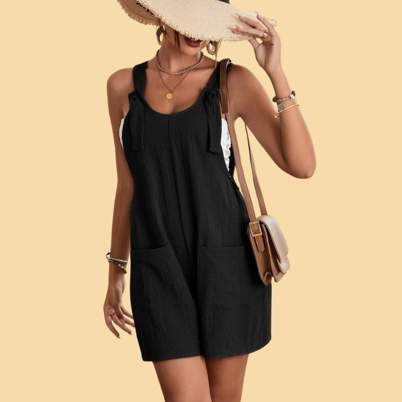 Casual Suspender Short Romper