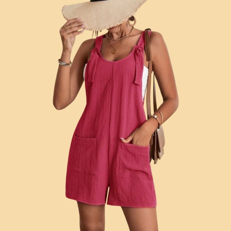 Casual Suspender Short Romper