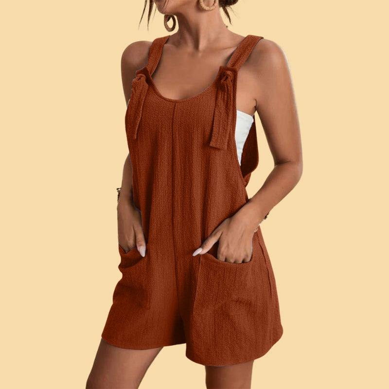 Casual Suspender Short Romper