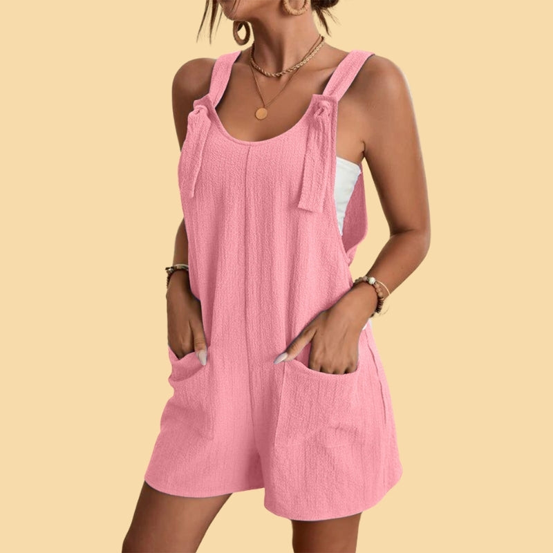 Casual Suspender Short Romper