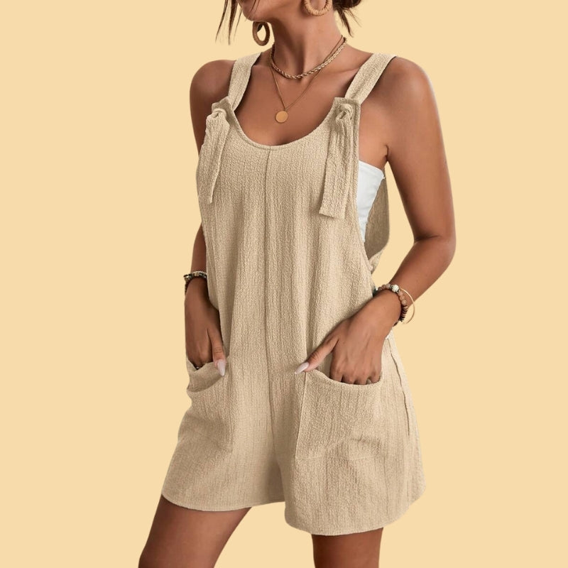 Casual Suspender Short Romper