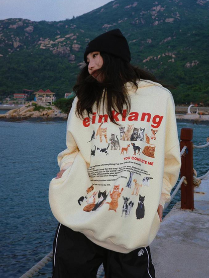 Einklang Printed Casual Hoodie