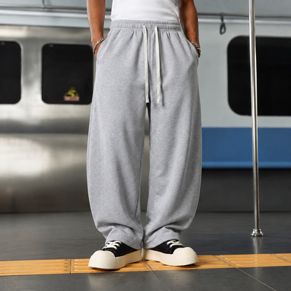 2 Pieces Loose Sports Sweatpants With Drawstring For Men