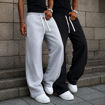 2 Pieces Loose Sports Sweatpants With Drawstring For Men