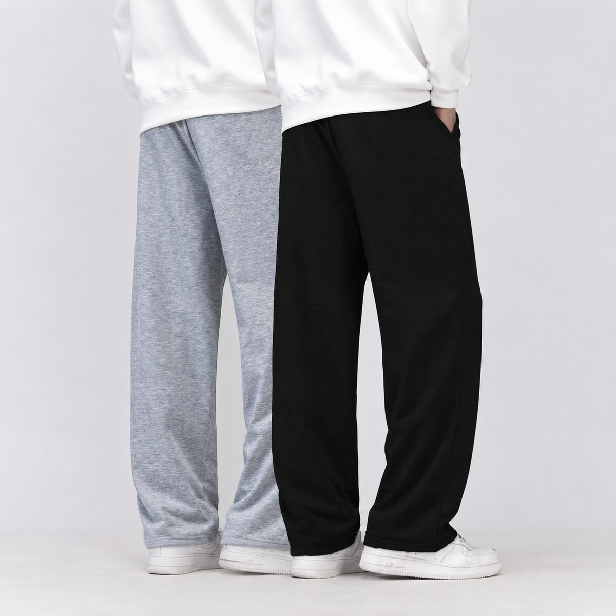 2 Pieces Loose Sports Sweatpants With Drawstring For Men