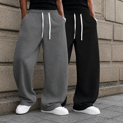 2 Pieces Loose Sports Sweatpants With Drawstring For Men