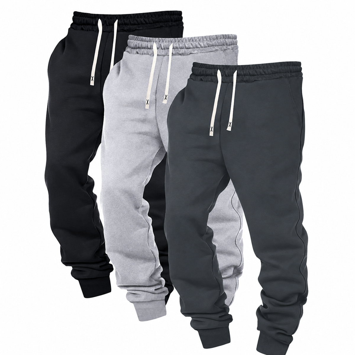 3 Pieces Casual Sweatpants For Workout And Running For Men