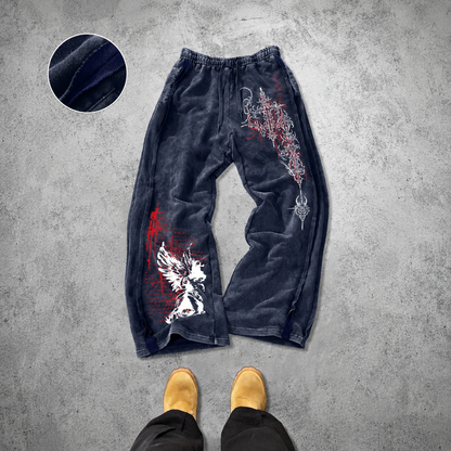 Casual Letter And Cartoon Print Sweatpants For Men