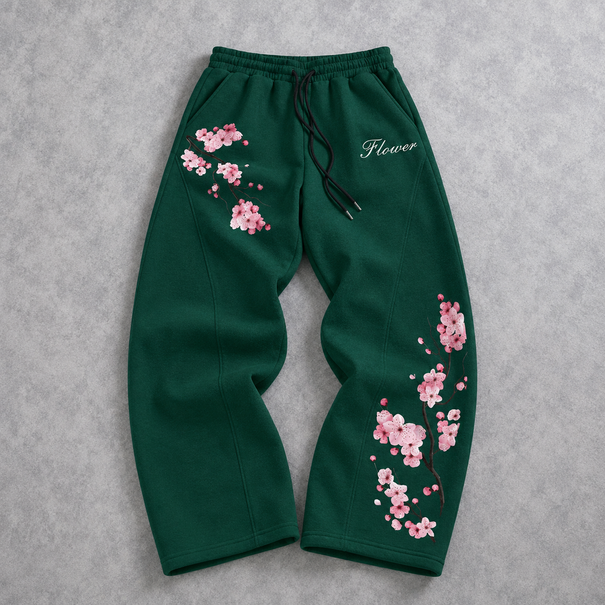 Casual Loose Vintage Floral Sweatpants For Men