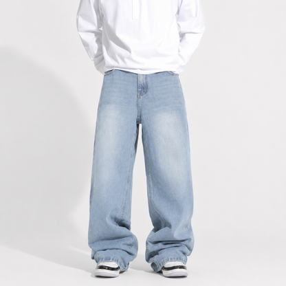 Casual Loose Fit Baggy Denim Jeans For Men