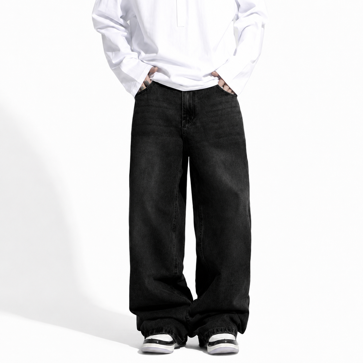 Casual Loose Fit Baggy Denim Jeans For Men
