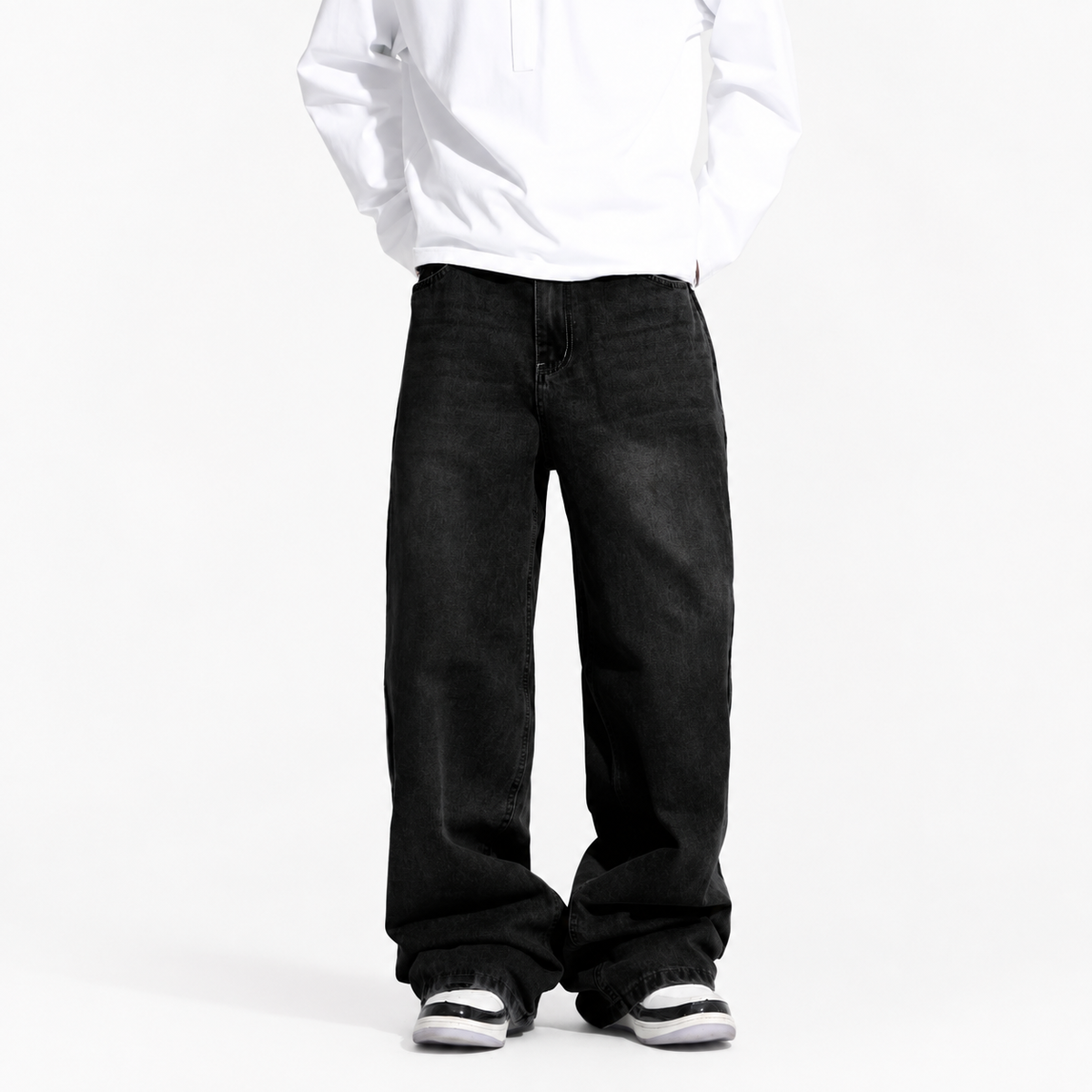 Casual Loose Fit Baggy Denim Jeans For Men