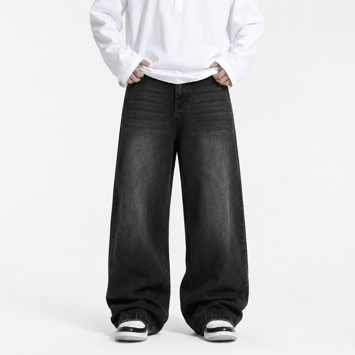 Casual Loose Fit Baggy Denim Jeans For Men