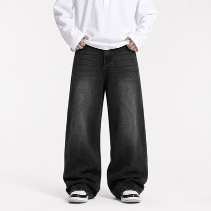 Casual Loose Fit Baggy Denim Jeans For Men